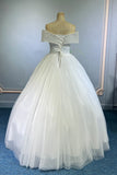 Classic pearl Off Shoulder Wedding DressCustom Size Bridal GownpurewhiteWedding Dress202541701, Fashion Wedding Dress