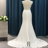 Elegant V-Neck French Wedding Dress selina202252386